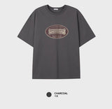 ルックセンテッドアメリカンヴィンテージグラフィックオーバーサイズドショートスリーブTシャツ