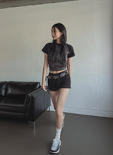メモリーラグランセミクロップTシャツ