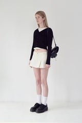 KIRSH PLAIN V NECK SLIM CARDIGAN [BLACK]