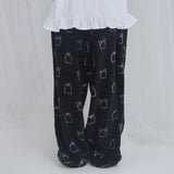 [FANCY X DUSTY] Zzz ダスティーサロンパジャマパンツ (BLACK) F25NM1016