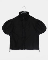MUNA Frill Puff String Short-Sleeved Zip-Up