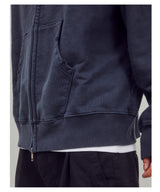  Western Dying Hooded zip-up [ Washed Deep Navy ]