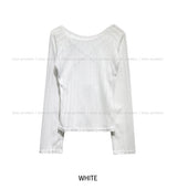 Cross Back Silt See-Through Knit
