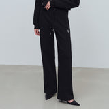 EARTHYUSE TWO-WAY TRACK PANTS - BLACK