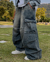 Flip Wide Denim Cargo Pants