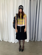 メッシュスパンデックスプリントショートスリーブTシャツ