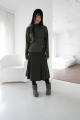 bokashi unbal collar knit top(4colors)