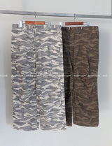 Light Camo Military Cargo Wide Pants