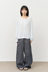 Oki Striped Wide Denim