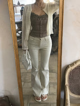 Back Pocket Span Bootcut Pants 