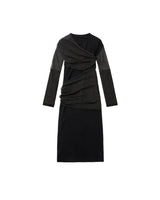 Layered Long Sleeve Dress _ BLACK