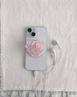 [MAG SAFE] PINK VINTAGE BUTTON HEART TOK