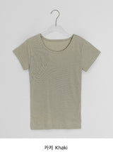 シュルベーシックカラー半袖Tシャツ