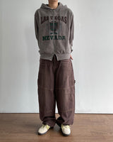 Crack Velvet Hooded Zip-Up