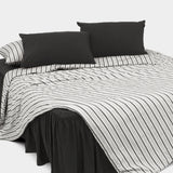 Dust-Free Classic Stripe - Black Duvet Cover - Q size