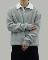 Popping collar knit (Gray)