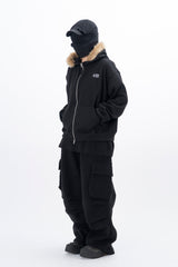 Rebe Raccoon Hooded Zip-Up