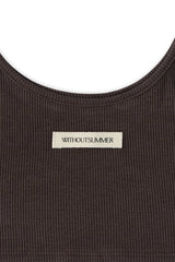 Layered bustier top_brown