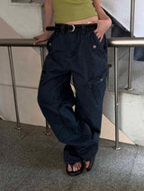 Dyeing washed curved cargo pants(3color)