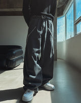 Cozy volume cut denim pants