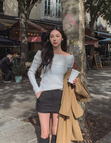 Bianca off-shoulder wool knit