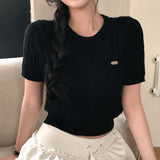 [BELLIDE MADE] Horin Cable Round Short Sleeve Knitwear