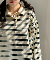 Bintz Stripe Collar Knitw