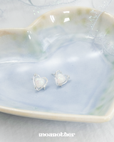 [Silver Post] オパールハートピアス