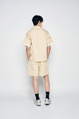 25SS オーバーサイズリップストップショートパンツ マスタード