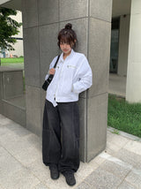 デレンカットウォッシングワイドデニムパンツ