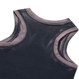 [24SS LSD COLLECTION] Women's Bleach Washing Stud Tank Top_Charcoal