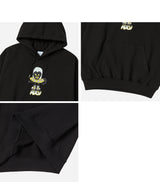 25SS HEART ALIEN HOODIE BLACK