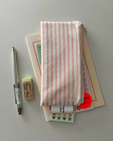 Pin stripe tool pouch - red