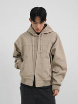 Active pigment hood jacket 4color