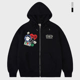 [UNISEX]OF PATCH フード付きジップアップ