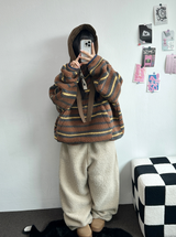 クリームテディシープファーロングパンツ🧸🤎🐑🖤3COLOR