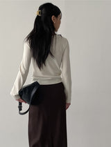 ボートネックテンション長袖Tシャツ