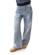 Jeff Big Pocket Washed Curved Jeans