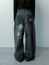 RICENE CAMO ROLL UP COTTON PANTS