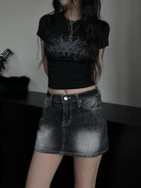 doodle hip crop T (2color)
