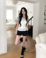 Bunny Raglan One-Shoulder Short Sleeve