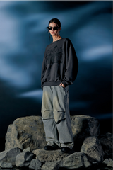 Parachute Washing Wide Denim Pants