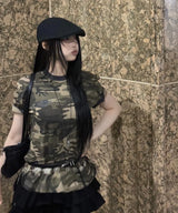 CAMO MM LOGO RINGER T-SHIRTS (2 COLORS)