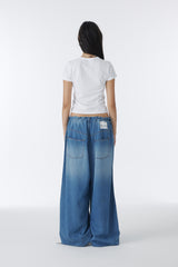 TENCEL WIDE DENIM PANTS (BLUE)