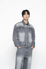 25SS DENIM SET UP TRACKER JACKET GRAY