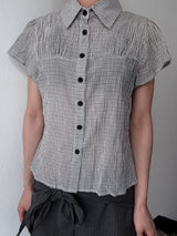  GINGHAM CHECK PUFF SHIRT