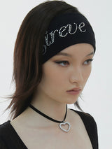 LETTERING HAIRBAND (BLACK)