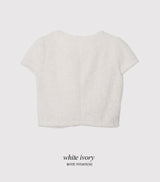 [SHOPPERMADE] スノーシフォンリボンファーカーディガン (3color)