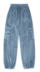 Velour Sporty Track Cargo Pants
