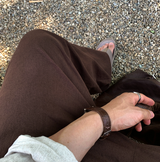 Cool Pin Tuck Linen Wide Pants